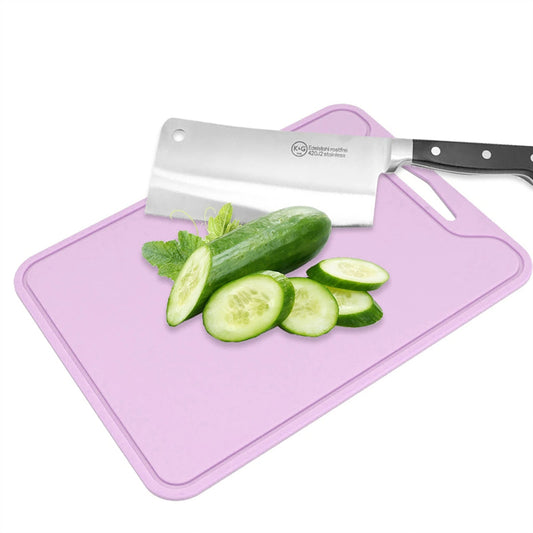 Flexible Silicone Cutting Board – Food-Grade Chopping Board for Home Kitchen Use (Purple)