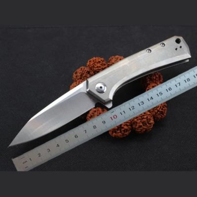 0808 Flipper Folding D2 Satin Finish For outdoor hunting knife - Kump Knives