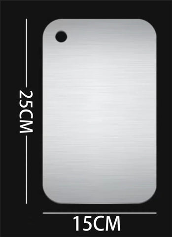 Titanium-Coated 304 Stainless Steel Cutting Board – Double-Sided, Thickened Food-Grade Chopping Board for Meat & Fruit