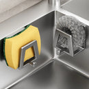 Stainless Steel Self-Adhesive Sponge Holder – Sink Rack & Organizer for Kitchen Sponges and Drain Accessories