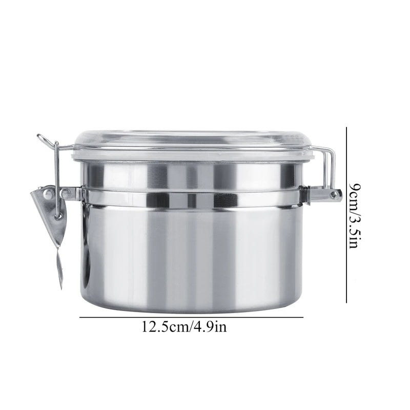 Stainless Steel Vacuum-Sealed Coffee Container – Airtight Storage Jar for Coffee Beans & Grounds, 800–1800ml Options
