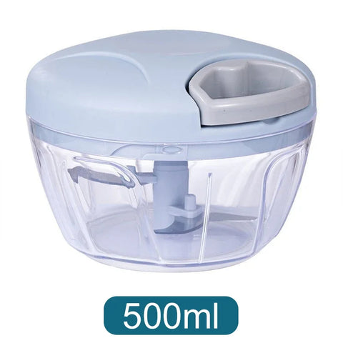 Manual Garlic Chopper – 500ML/900ML Hand-Powered Food Mincer for Garlic, Vegetables, Meat & More