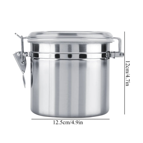 Stainless Steel Vacuum-Sealed Coffee Container – Airtight Storage Jar for Coffee Beans & Grounds, 800–1800ml Options