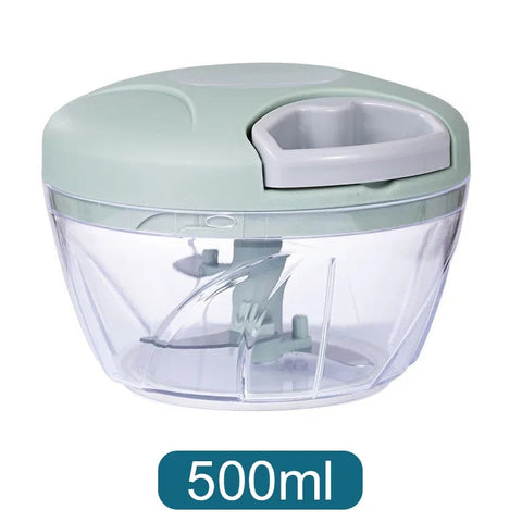 Manual Garlic Chopper – 500ML/900ML Hand-Powered Food Mincer for Garlic, Vegetables, Meat & More