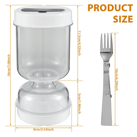 Hourglass Pickle Jar – Leakproof Dry & Wet Separator Dispenser for Pickles, Olives, and Food Storage