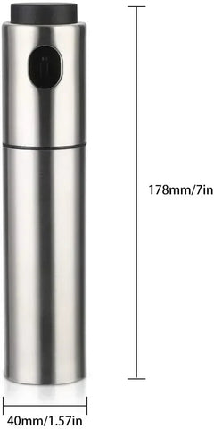 100ml 304 Stainless Steel Olive Oil Spray Bottle – BBQ & Kitchen Oil/Vinegar Dispenser with Fine Mist Diffuser