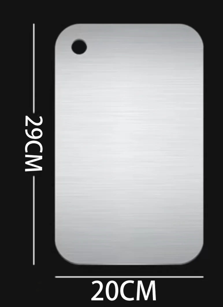 Titanium-Coated 304 Stainless Steel Cutting Board – Double-Sided, Thickened Food-Grade Chopping Board for Meat & Fruit