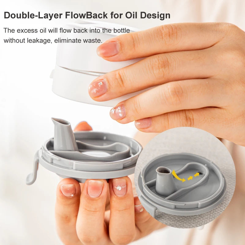 Auto-Flip Olive Oil Dispenser Bottle – Leakproof Glass Container for Cooking Oil, Soy Sauce, or Coffee Syrup