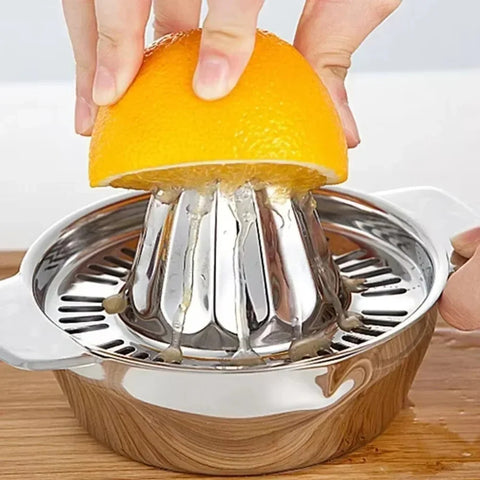 304 Stainless Steel Manual Citrus Juicer – Portable Hand Press for Lemon, Orange, & Fruit Juicing