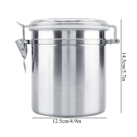 Stainless Steel Vacuum-Sealed Coffee Container – Airtight Storage Jar for Coffee Beans & Grounds, 800–1800ml Options