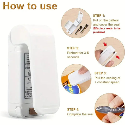 Mini Heat Bag Sealer – Portable Plastic Food Bag Sealing Machine for Snack & Package Closure