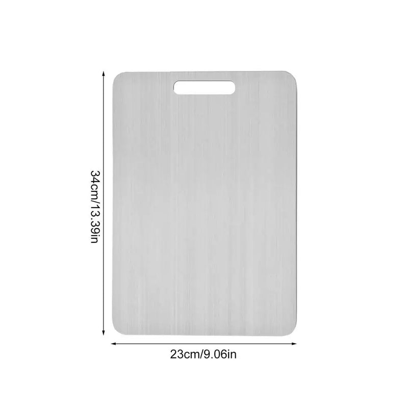 Titanium-Coated 304 Stainless Steel Cutting Board – Double-Sided, Thickened Food-Grade Chopping Board for Meat & Fruit