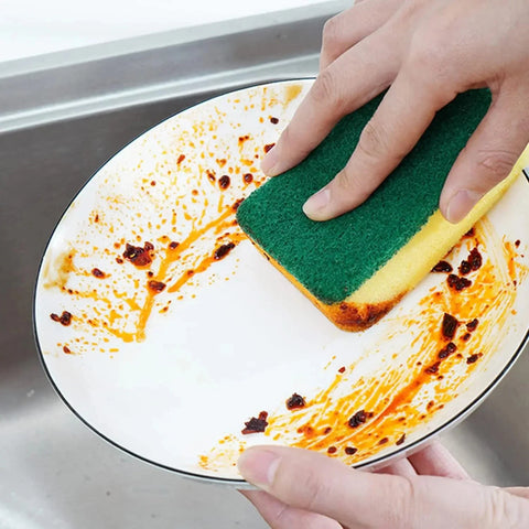 Double-Sided Magic Cleaning Sponge – Rust Remover & Kitchen Scrub Brush for Pots and Pans