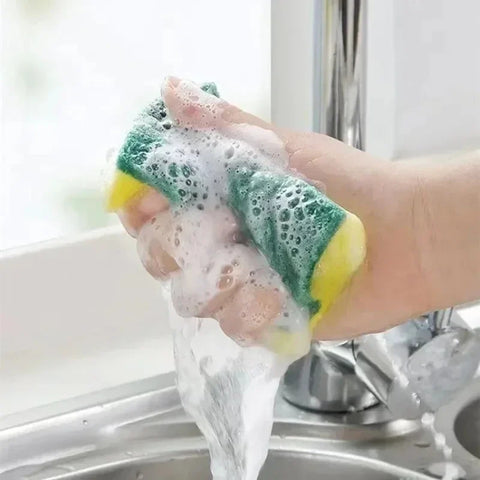 Double-Sided Magic Cleaning Sponge – Rust Remover & Kitchen Scrub Brush for Pots and Pans