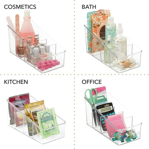 4-Layer Transparent Food Storage Organizer – Multi-Purpose Kitchen, Pantry & Desktop Container Box