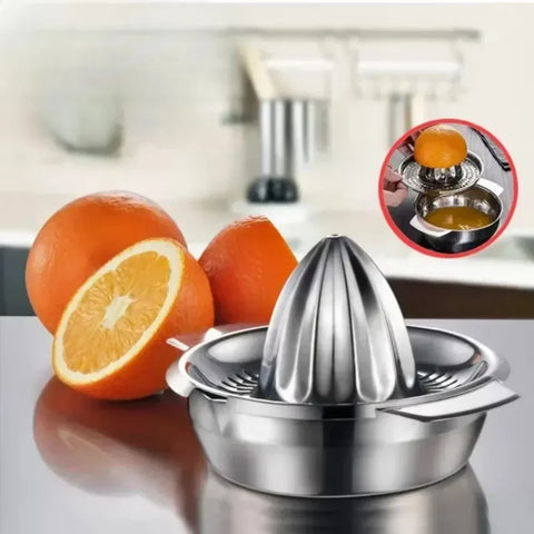 304 Stainless Steel Manual Citrus Juicer – Portable Hand Press for Lemon, Orange, & Fruit Juicing