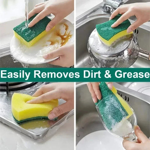 Double-Sided Magic Cleaning Sponge – Rust Remover & Kitchen Scrub Brush for Pots and Pans