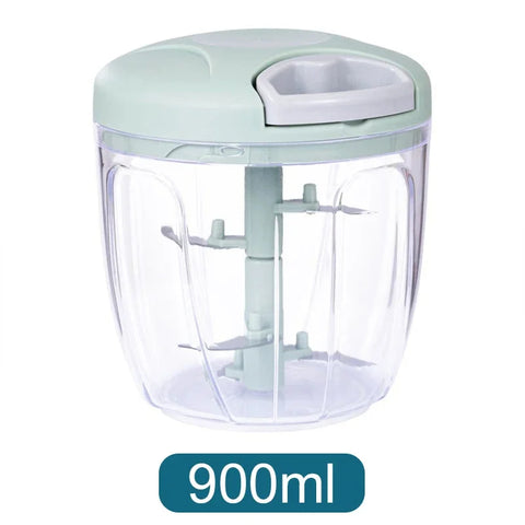 Manual Garlic Chopper – 500ML/900ML Hand-Powered Food Mincer for Garlic, Vegetables, Meat & More