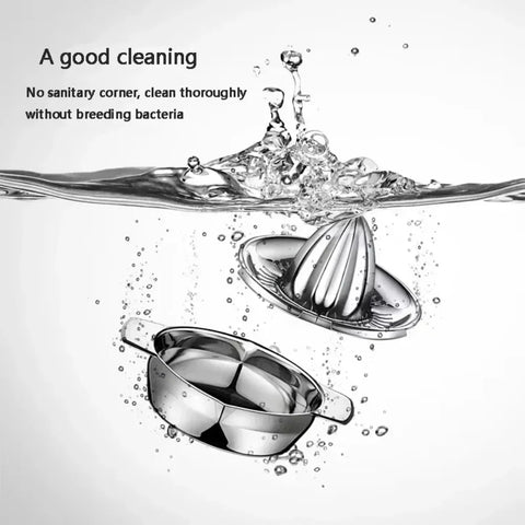304 Stainless Steel Manual Citrus Juicer – Portable Hand Press for Lemon, Orange, & Fruit Juicing