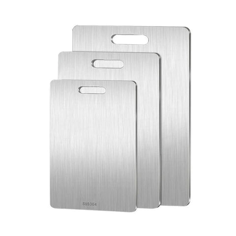 Titanium-Coated 304 Stainless Steel Cutting Board – Double-Sided, Thickened Food-Grade Chopping Board for Meat & Fruit