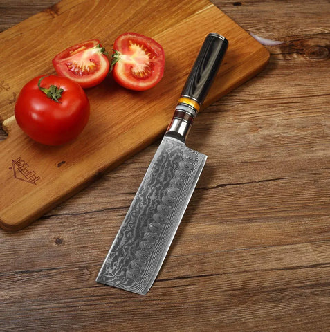 7-Inch VG10 Damascus Steel Chef Knife Set - Sharp Japanese Kitchen Knives