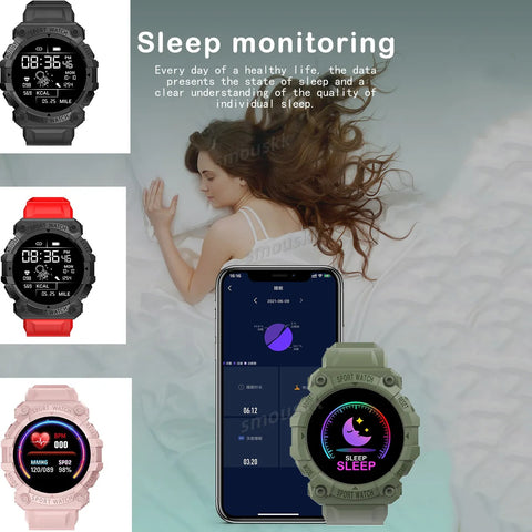 FD68S Smart Watch for Men & Women – Touch Screen Fitness Tracker, Waterproof Bluetooth Sports Bracelet for Android