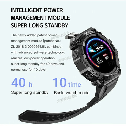 FD68S Smart Watch for Men & Women – Touch Screen Fitness Tracker, Waterproof Bluetooth Sports Bracelet for Android