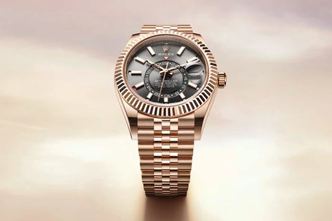 Sky-Dweller – 42 mm Yellow Rolesor | Dual Time Zone Luxury Watch in Steel and 18 ct Yellow Gold
