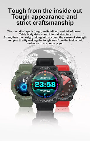 FD68S Smart Watch for Men & Women – Touch Screen Fitness Tracker, Waterproof Bluetooth Sports Bracelet for Android