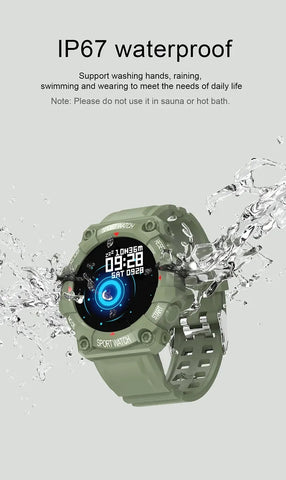 FD68S Smart Watch for Men & Women – Touch Screen Fitness Tracker, Waterproof Bluetooth Sports Bracelet for Android