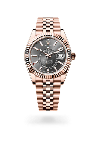 Sky-Dweller – 42 mm in 18 ct Everose Gold | Luxury Travel Watch with Dual Time Zone