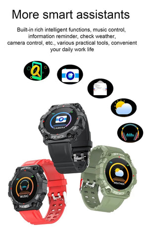 FD68S Smart Watch for Men & Women – Touch Screen Fitness Tracker, Waterproof Bluetooth Sports Bracelet for Android