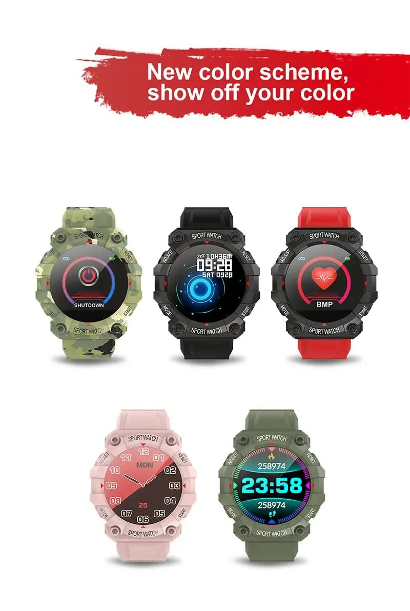 FD68S Smart Watch for Men & Women – Touch Screen Fitness Tracker, Waterproof Bluetooth Sports Bracelet for Android