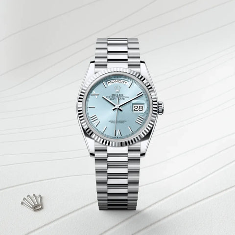 Day-Date 36 – 36 mm en Platine avec Cadran Bleu Glacier |