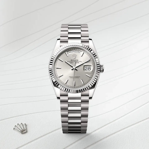Day-Date 36 – 36 mm en Or Gris 18 ct | Élégance Discrète & Précision