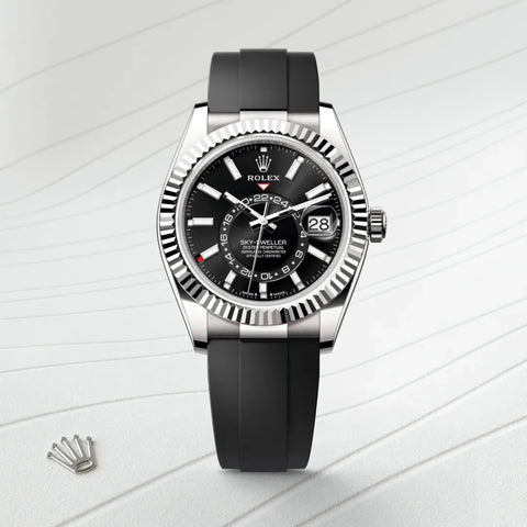 Sky-Dweller – 42 mm in 18 ct White Gold | Luxury Dual Time Zone Watch with Annual Calendar