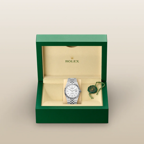 Land-Dweller 40 – 40 mm Rolesor Gris en Acier Oystersteel et Or Gris