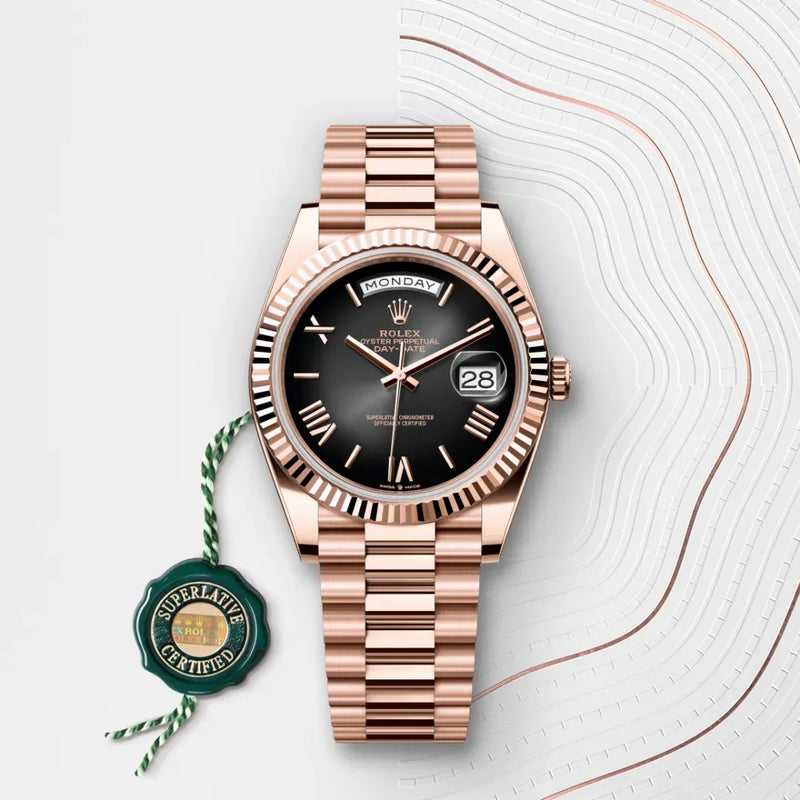 Day-Date 40 – 40 mm en Or Everose 18 ct | Élégance Suprême et Prestige Intemporel