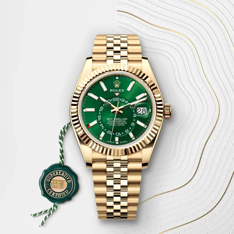 Sky-Dweller – 42 mm in 18 ct Yellow Gold | Prestige Travel Watch with Dual Time Zone & Annual Calendar