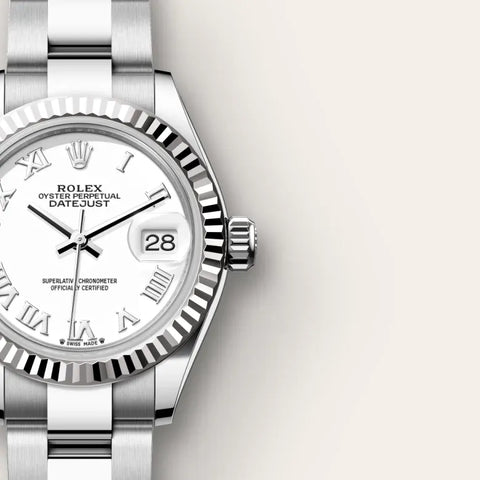 Lady-Datejust – 28 mm Grey Rolesor | Elegant Oystersteel & 18 ct White Gold Timepiece