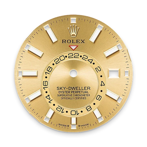 Sky-Dweller – 42 mm Yellow Rolesor | Dual Time Zone Luxury Watch in Steel and 18 ct Yellow Gold