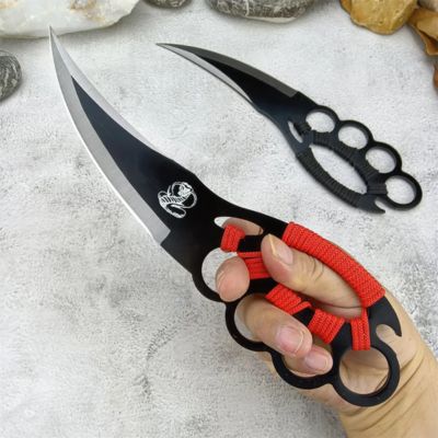 EDC Knu/ckle Fixed Full-Tang 5cr13mov for Outdoor Camping