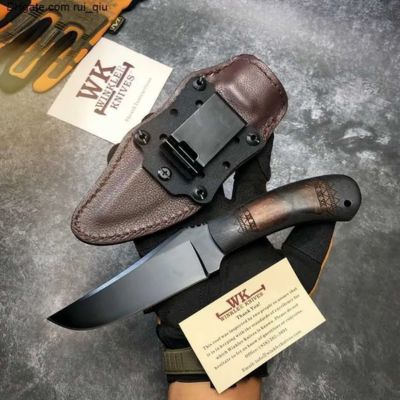 Kemp knives™ Hunter fixed Pro knife stone wash blac For outdoor hunting knife