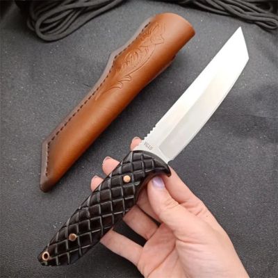 Special Offfer Survival Straight Satin Tano For outdoor hunting knife - Kemp Knives