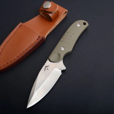 Straight Knife D2 Satin G10  For outdoor hunting knife - Kemp Knives™