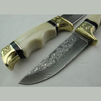 Promotion Damascus straight For outdoor hunting knife - Kemp Knives™