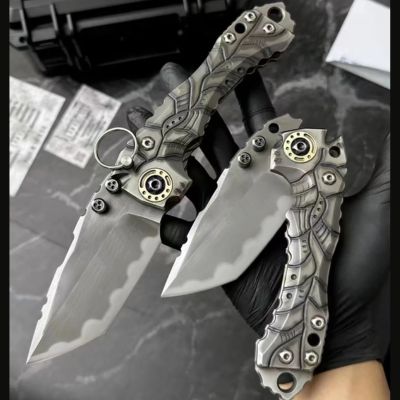 High End MBB T1 Strong Folding Knife Z-wear Titanium for outdoor hunting knife - Kemp Knives™