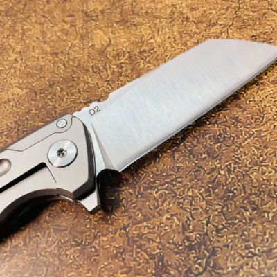R1691 Flipper Folding Knife D2 Satin for outdoor hunting knife - Kemp Knives™