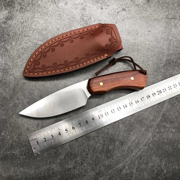 Handmade  D2  With Leather Sheath for Camping Outdoor Hunting - Kemp Knives™